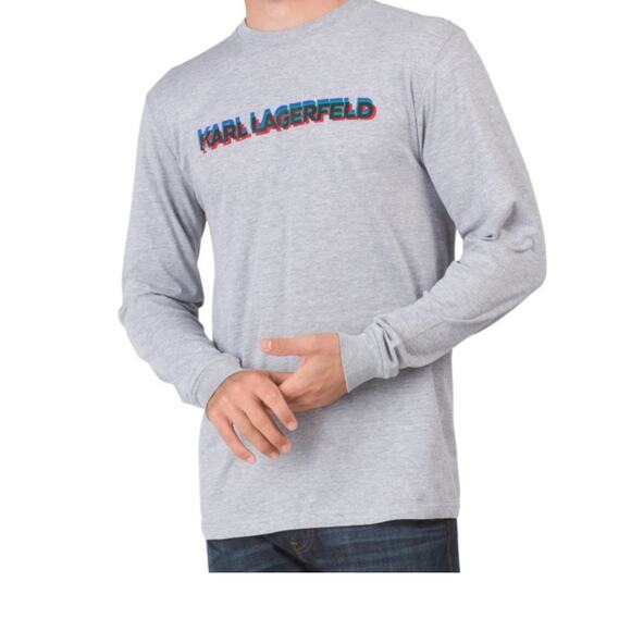 KARL Karl Lagerfeld Other - Karl Lagerfeld Paris Lettering Multidimensional Long Sleeves Tee T shirt XXLarge